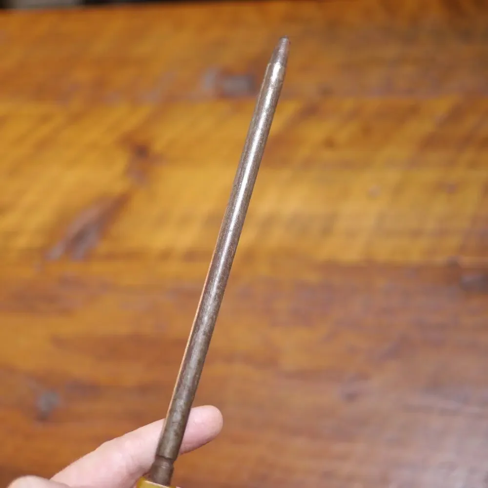 Vintage 1930s Butterscotch Bakelite Handle Knife Sharpening Steel